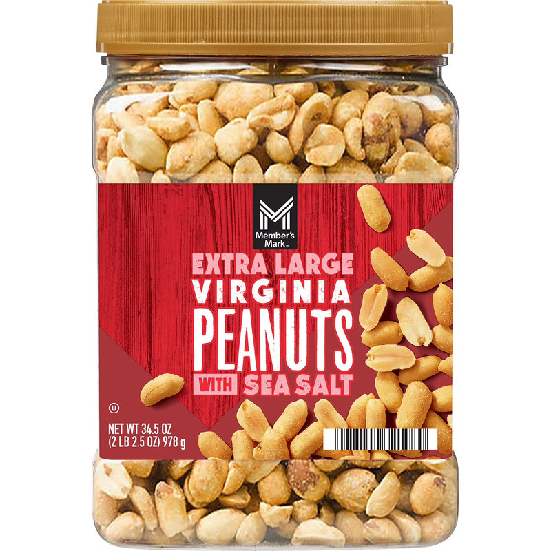 2 pack Member's Mark Extra Large Virginia Peanuts, 34.5 oz. FREE shipping gallery