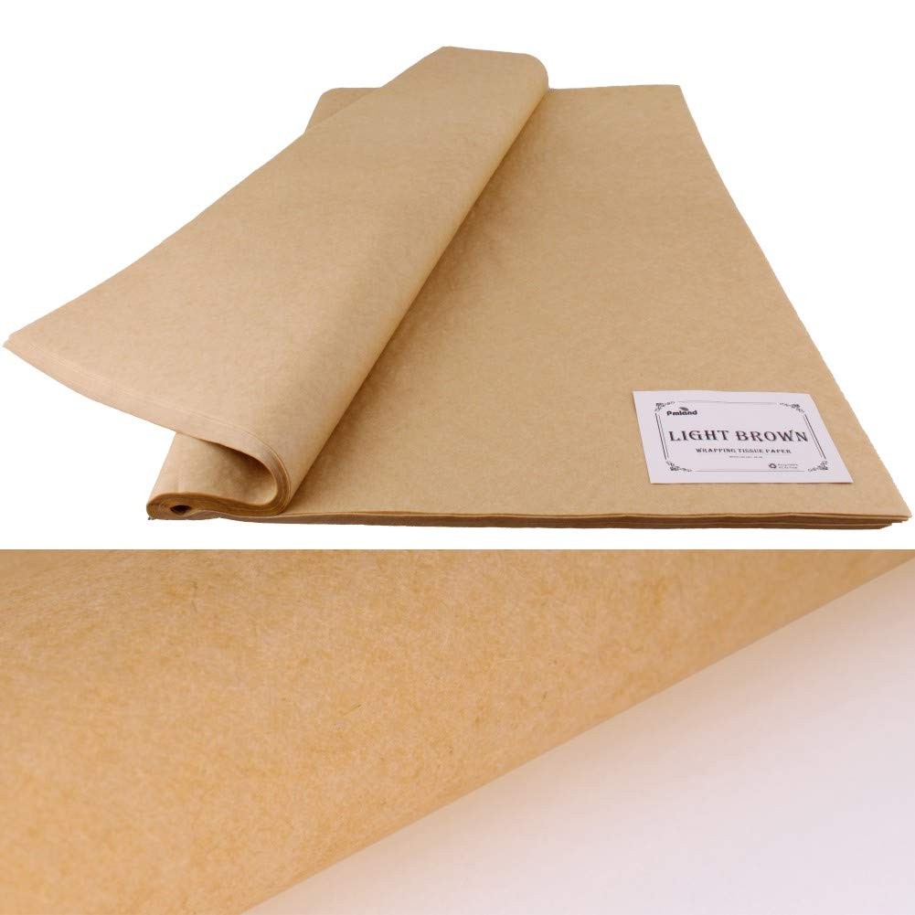 PMLAND 100 Sheets Light Brown Sand Tissue 100 Count (Pack of 1), gallery