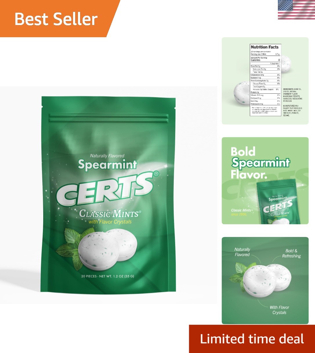 Crisp Spearmint Mints 20 Count | Timeless Flavor, Trusted Freshness Since 1956 gallery