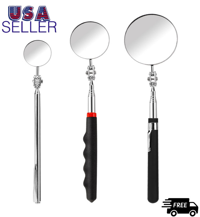 3 Pack Mechanic Mirror Telescoping Inspection Mirror Extendable Automotive Set.. gallery