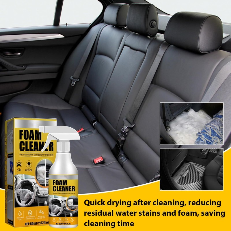 2PCS Car Interior Foam Cleaner Spray - Stain Remover for Seats & Upholstery gallery