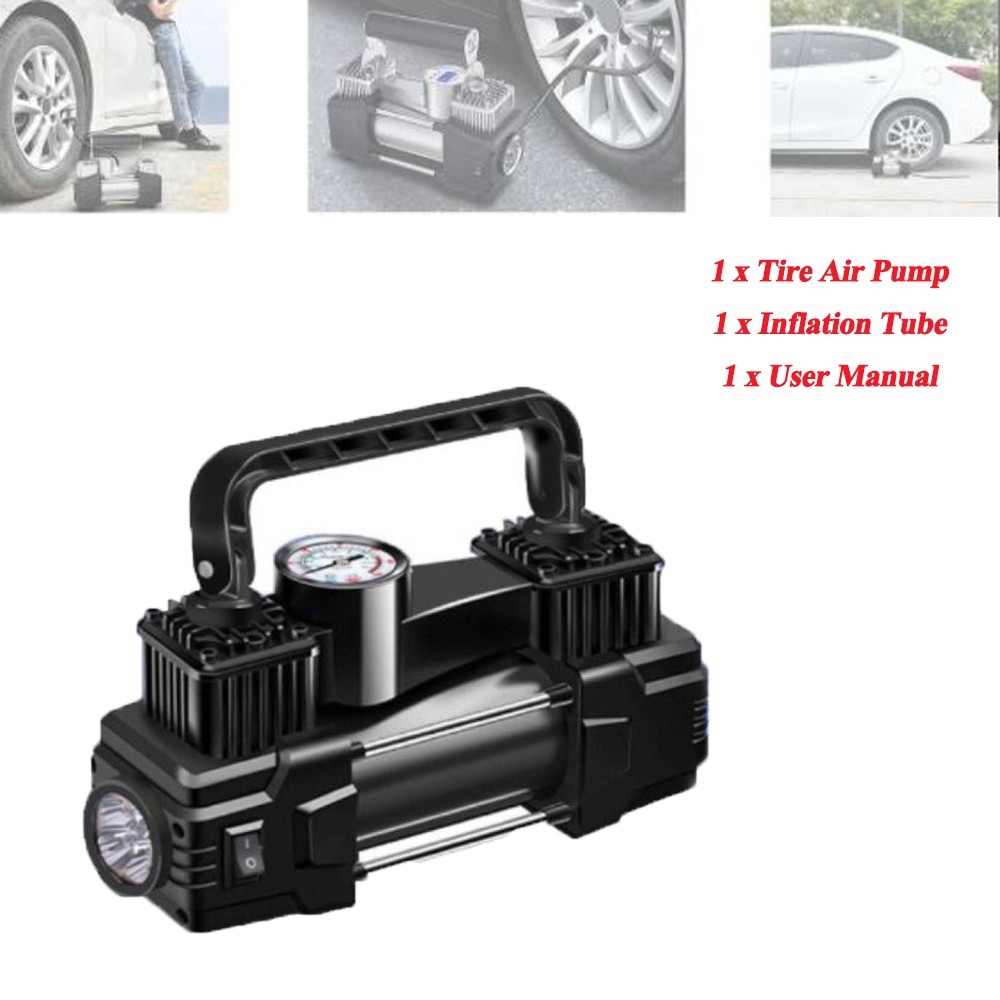 Heavy Duty Portable Air Compressor Car Tire Inflator Electric Pump Auto 12V US gallery