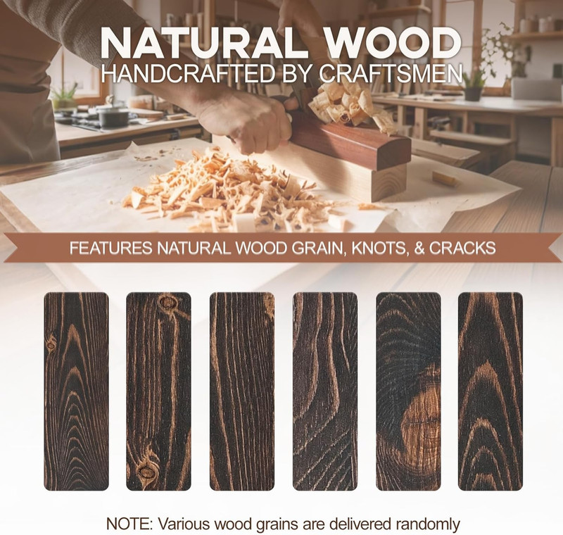 Rustic Dark Walnut Floating Fireplace Mantel Shelf - 48x8x5 Wall-Mounted Decor gallery