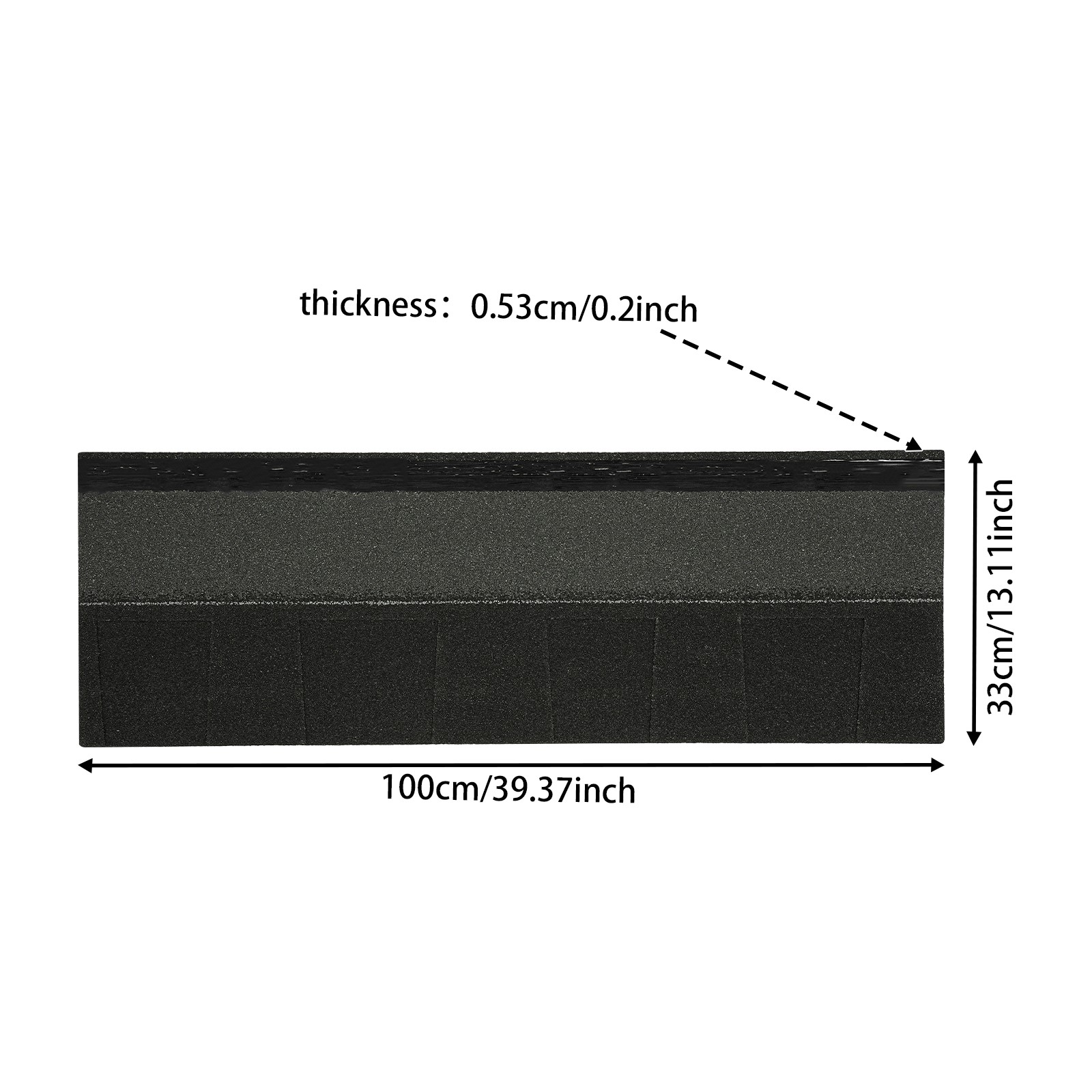 16pcs Roofing Shingles Asphalt Shingles Roof Tile Sheds 40x13 in Carbon Black gallery