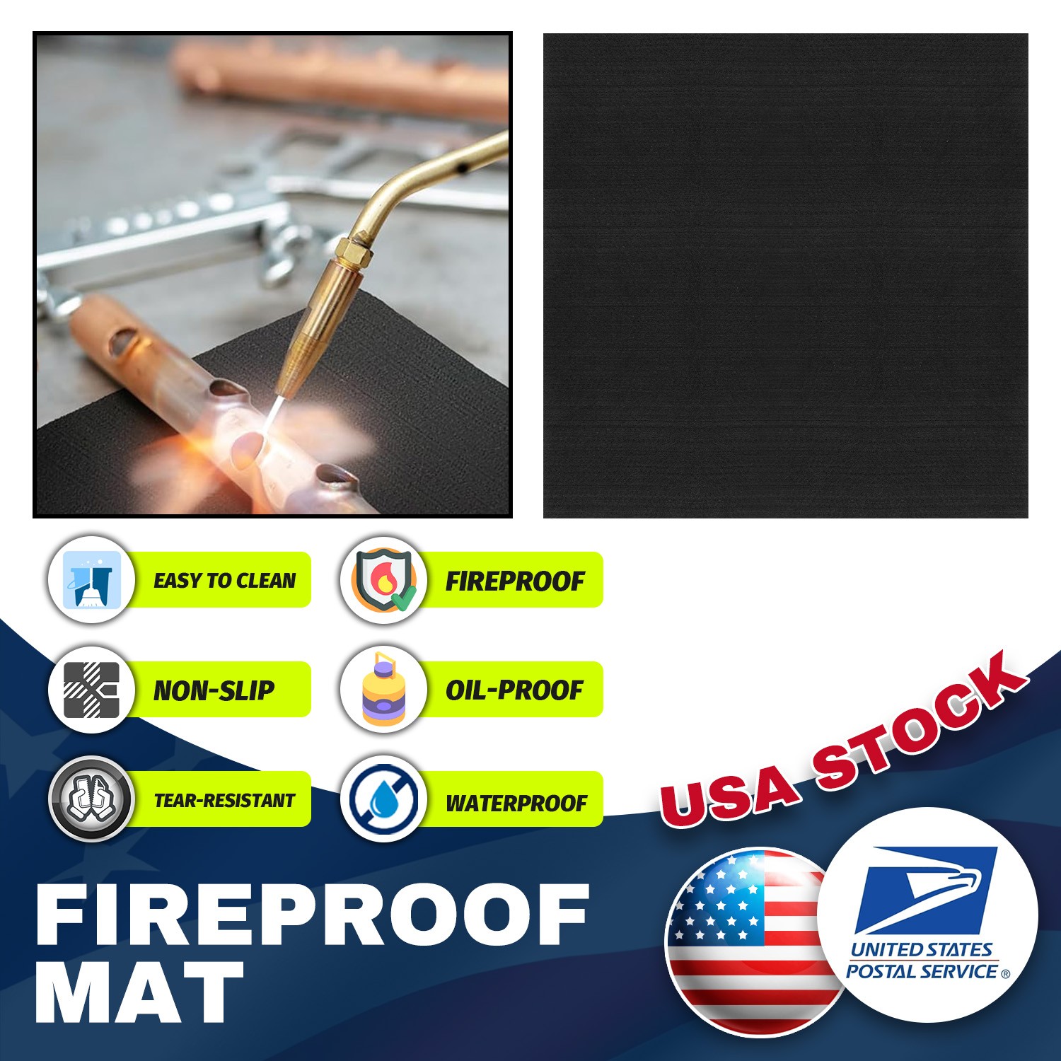 New 7.9x7.9 inches Fireproof Mat for Outdoor Easy to Clean Reusable for Deck gallery