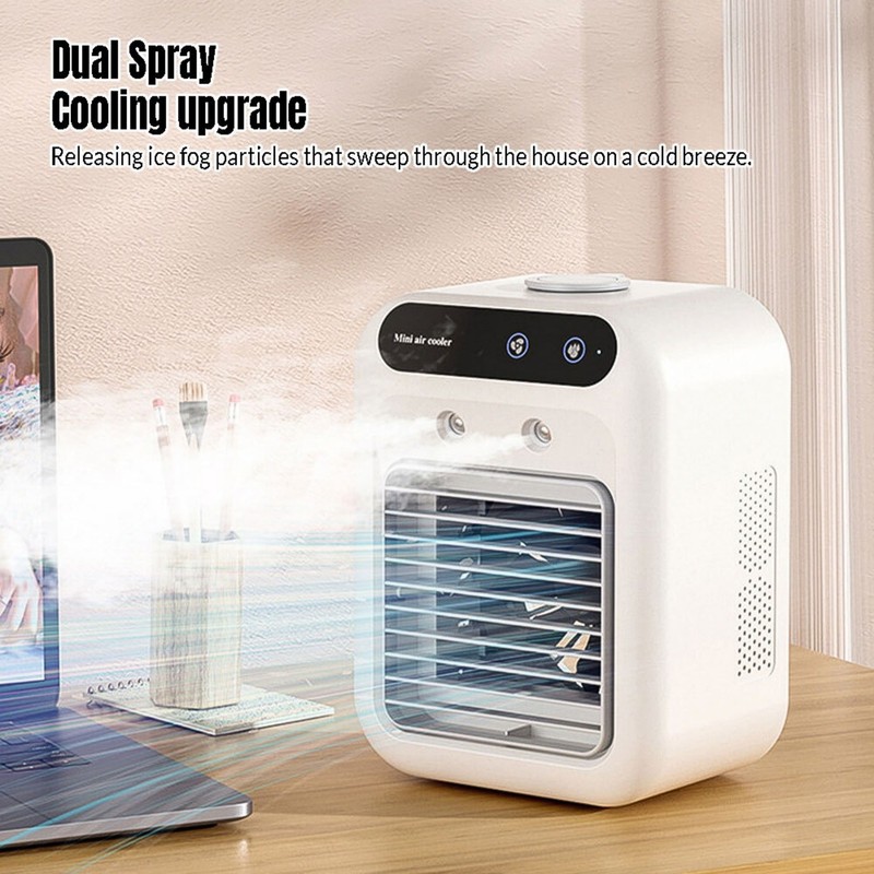 Portable USB Rechargeable Air Conditioner Fan Ice Cooler Fan for Home Bedroom gallery