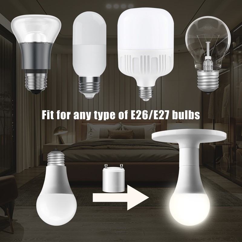 GU24 To E27 /E26 Screw LED Light Lamp Bulb Base Adapter Socket Converter Adaptor gallery