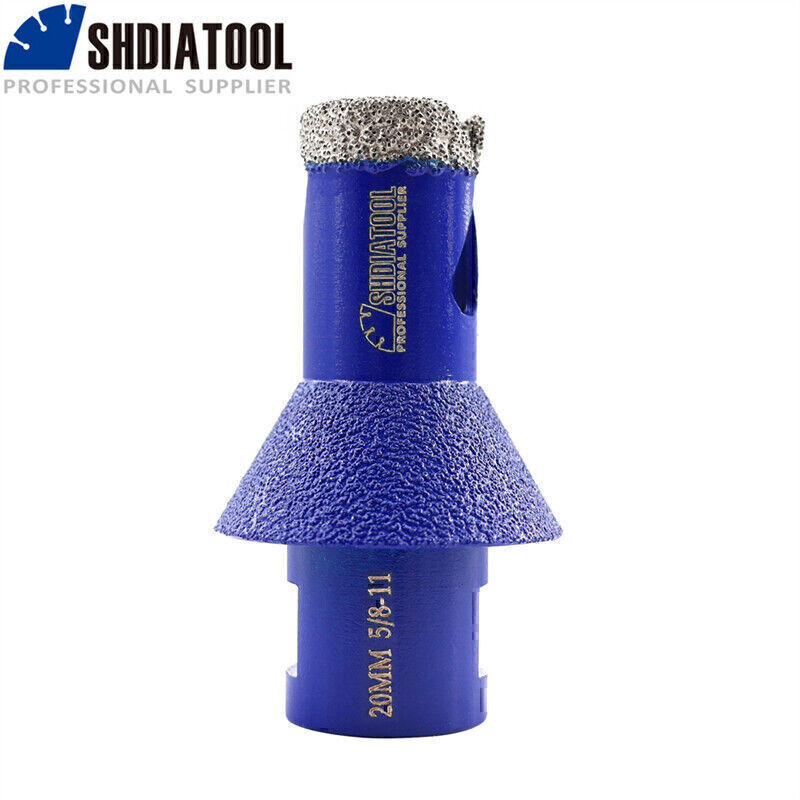 20mm Dry Diamond Chamfering Bit Tile Marble Cone Milling Bits Shape Beveling gallery