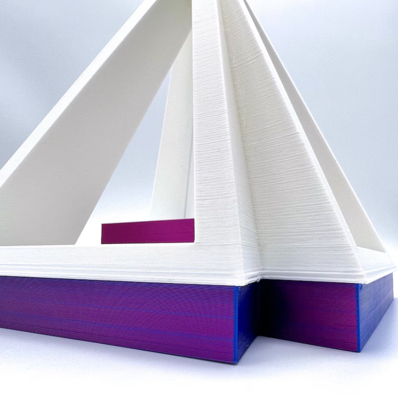Pyramid LED Table Lamp Color Changing with Remote, Modern Desk Night Light gallery