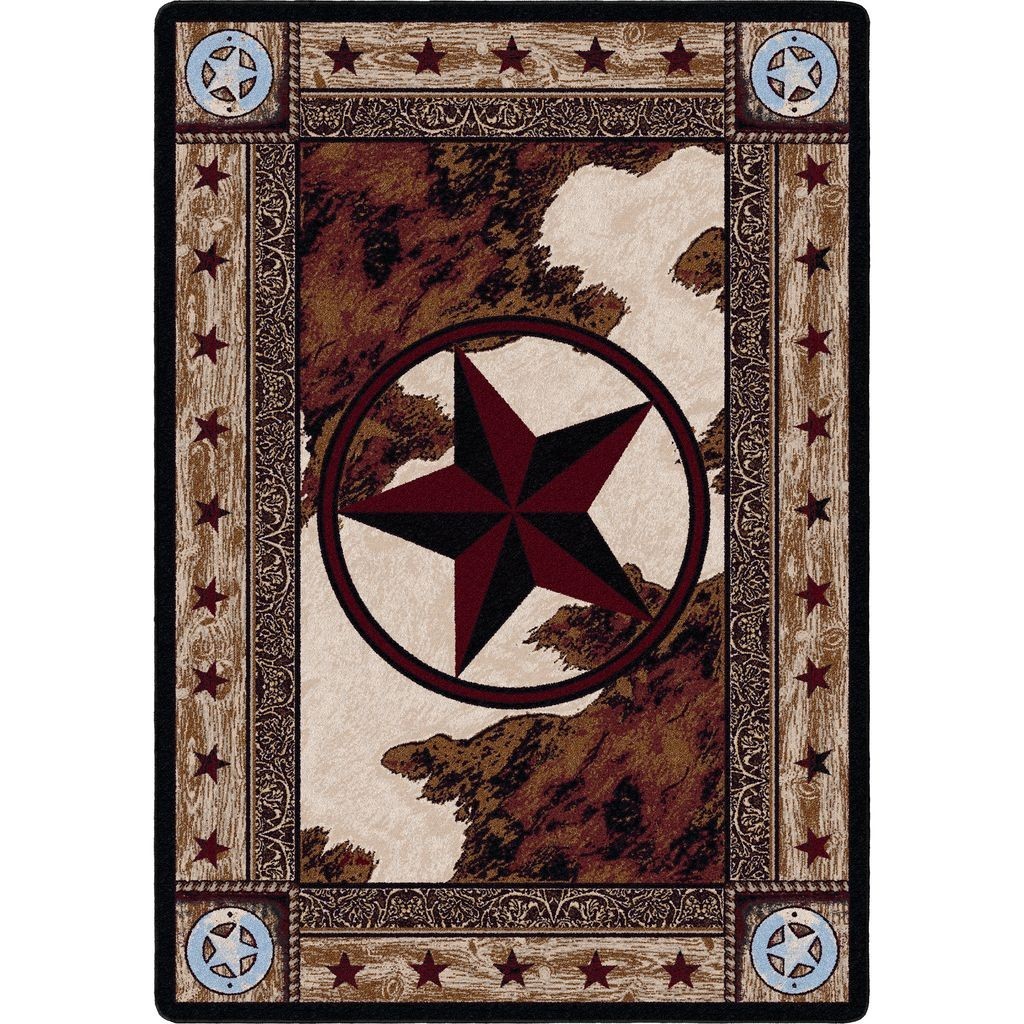 American Dakota Ranger Hideout Star Southwest Country Farmhouse Accent Rug 4'x5' gallery