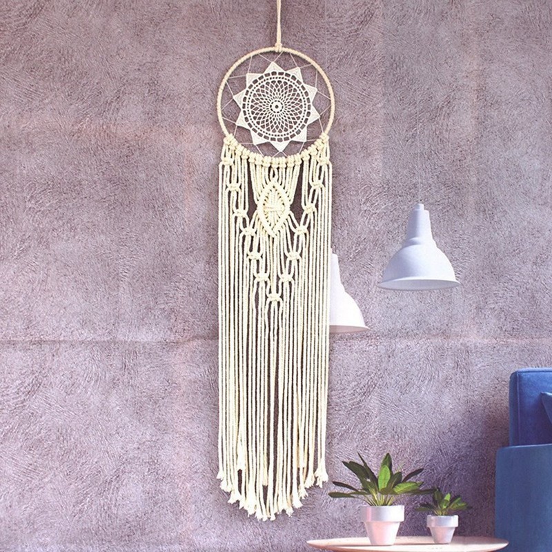 1pc Circle Macrame Kit Macrame Wall Hanging Supplies S9N15679 gallery