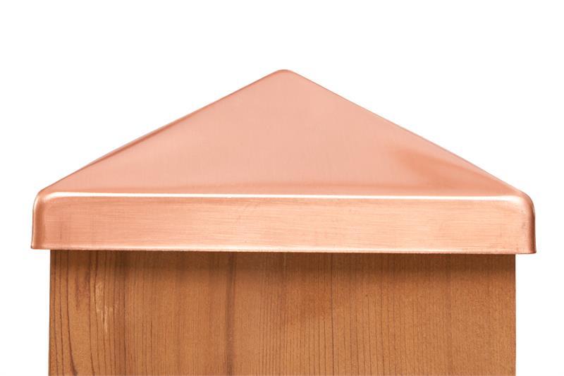 Solid Copper 4-1/2" x 4-1/2" Pyramid Post Cap gallery