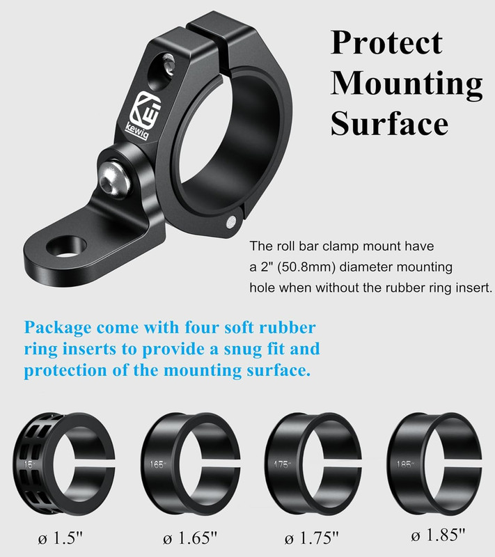 2PCS UTV Whip Light Mount, Solid Aluminum Alloy Whip Flag Mounts, Off-Road LED L gallery