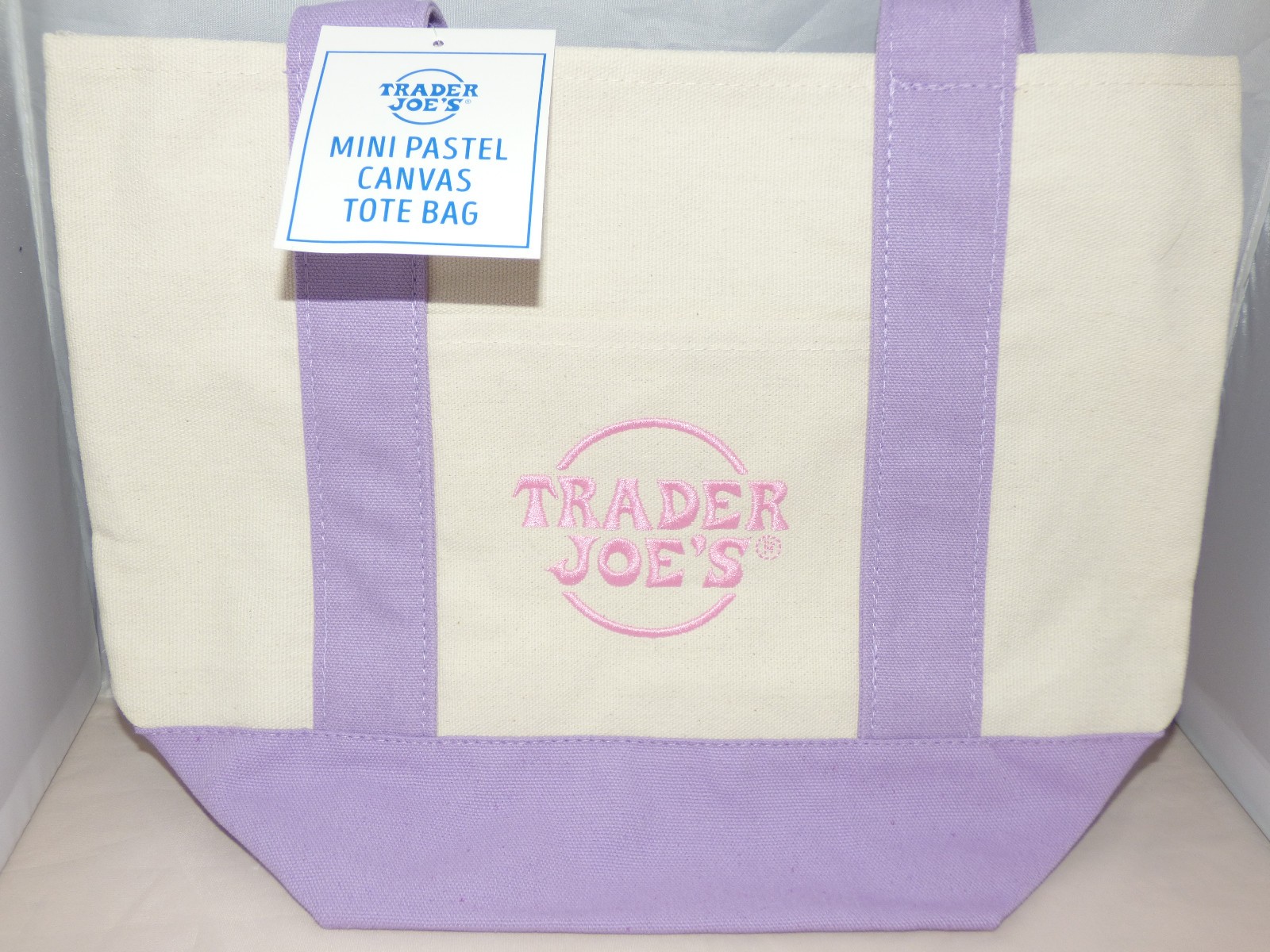 Trader Joe's - MINI Canvas Tote Bag - Lavender - Spring 2026 - Limited Edition gallery