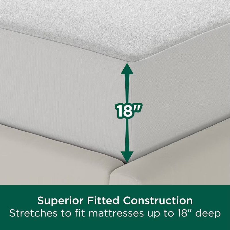 Allerease King Clean Boost Waterproof Fitted Mattress Protector: gallery