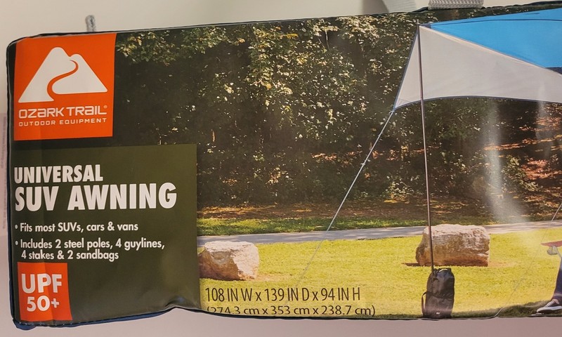 Ozark Trail Universal SUV Awning Canopy Attachment Camping Tailgating Sun Shade gallery