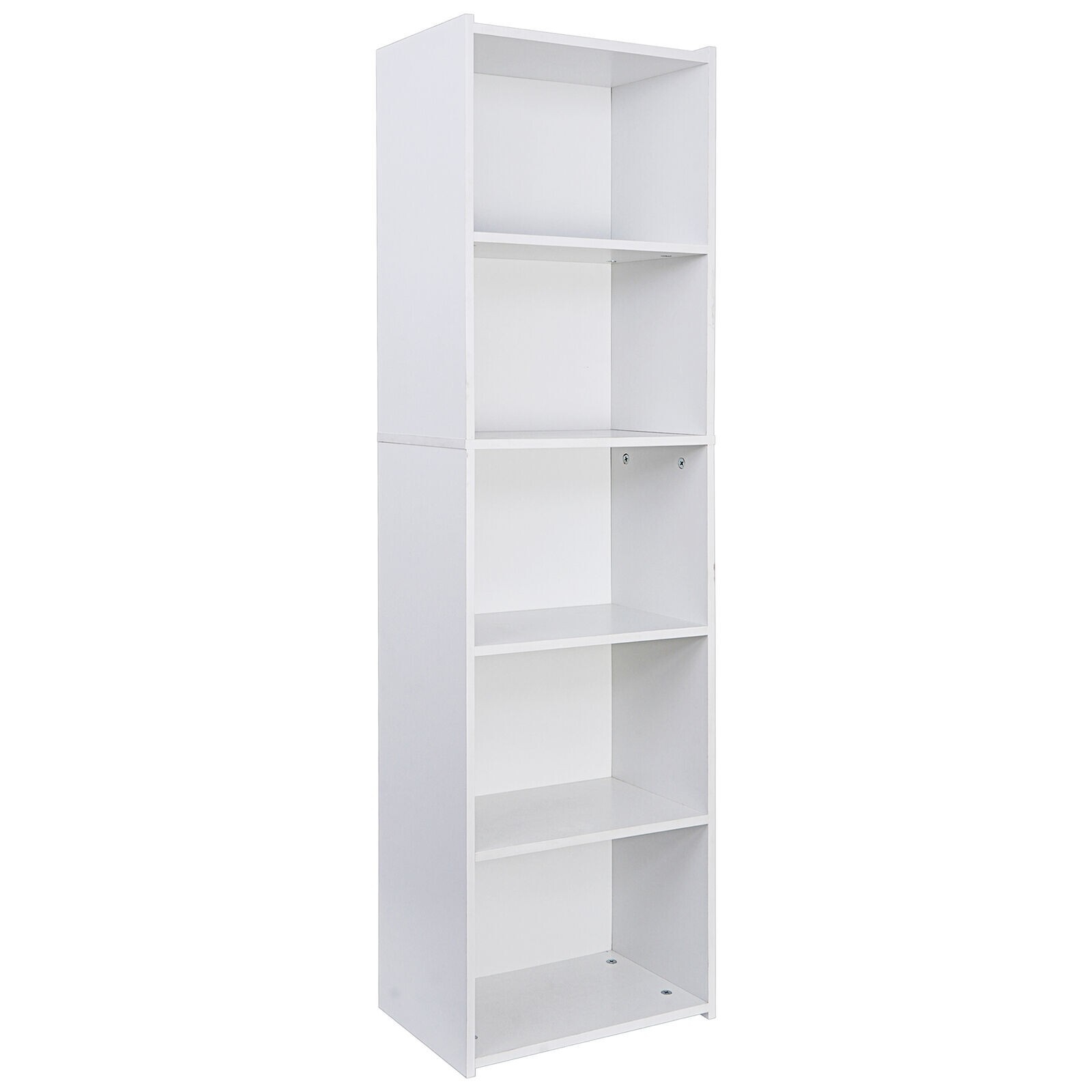 5 Tier White Bookcase Bookshelf Storage Wall Shelf Organizer for Living Room gallery