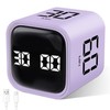 GuDoQi Multi-Function Cube Timer, 5/10/30/60 Min & Custom Count Down, Purple gallery