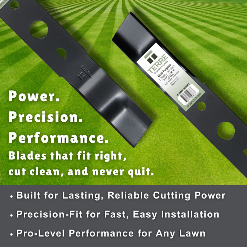 Terre Products Multi-Purpose Lawn Mower Blade 20” Deck Greenworks 25022, 25112 gallery