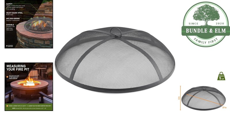27 Inch Diameter Fire Pit Spark Screen, Strong Alloy Steel for Long Lasting Use gallery