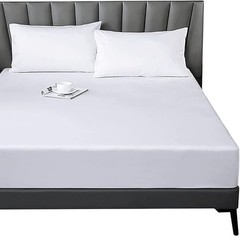 Cotton Fitted Sheet Full 300 Thread Count Soft Breathable 8-10″ Deep Pocket S…