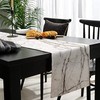 Marble Table Runner-Cotton Linen-Small 36 inches White Gray Gold Dresser gallery