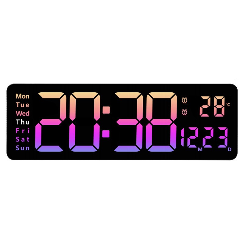 16inch BIG DIGITAL LED CLOCK WALL MOUNT LARGE NUMBERS TIMER DATE TEMPERATURE US
