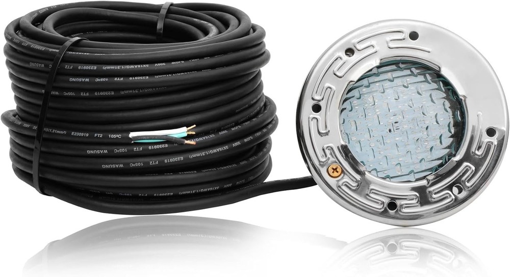 6 Inch LED Spa Lights for Inground Pool, 100FT AC120V 6 Inch White Pool Lights,
