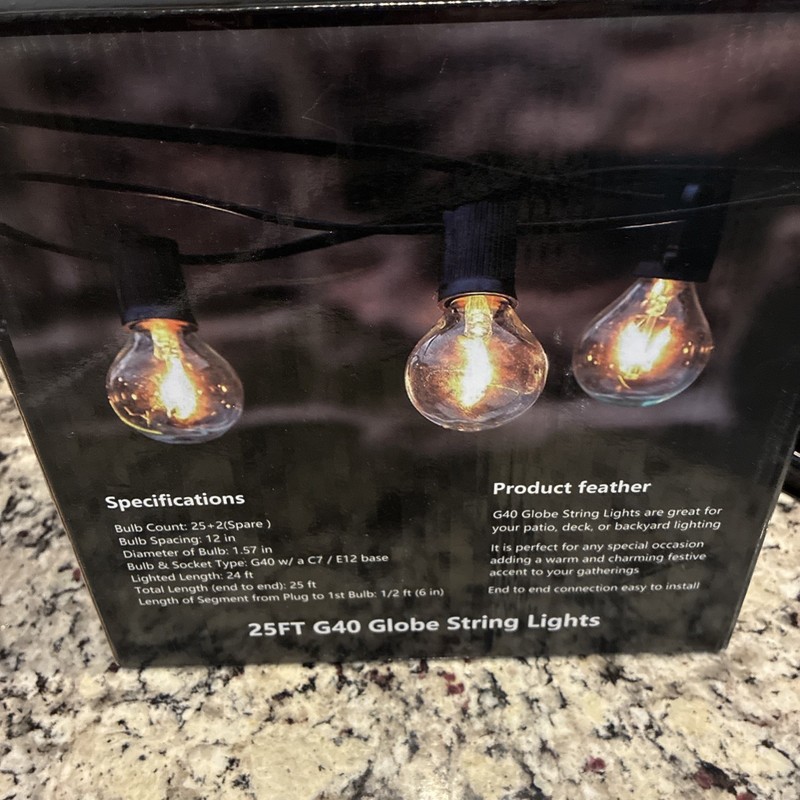 Outdoor String Lights For Patio Wedding Backyard Party Garden Porch Decoration gallery