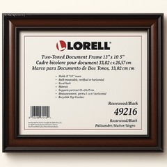 Lorell 49216 Two-Toned Document Frame 13″x10.5″ Rosewood Black New