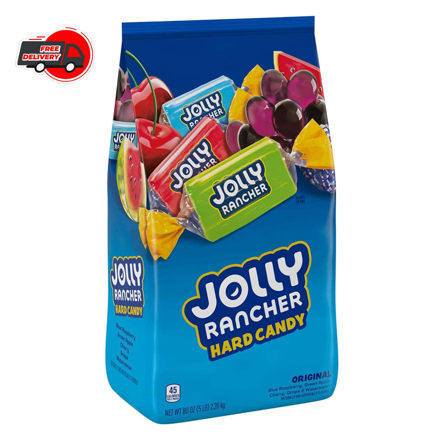 Jolly Rancher Assorted Fruit Flavored Hard Candy Bulk Bag, 5 Lb gallery