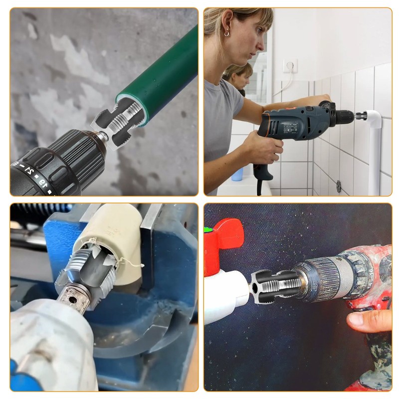 3pcs Integrated Internal & External Pipe Threading Tool PVC Pipe Threader Kit gallery