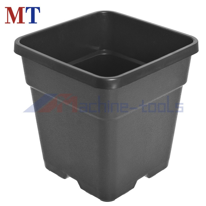 Re-Usable 10 Pack 2 Gallon Square Black Nursery Pot Plastic Plant Flower Pots gallery