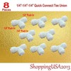 8 Pcs Quick Connect Tee Union Fitting 1/4" Push In Connector Water Filter RO BSP gallery
