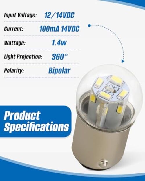 Pack #90 Miniature Bulb LED Replacement 12/14vdc Replaces Filament Bulbs 5 gallery