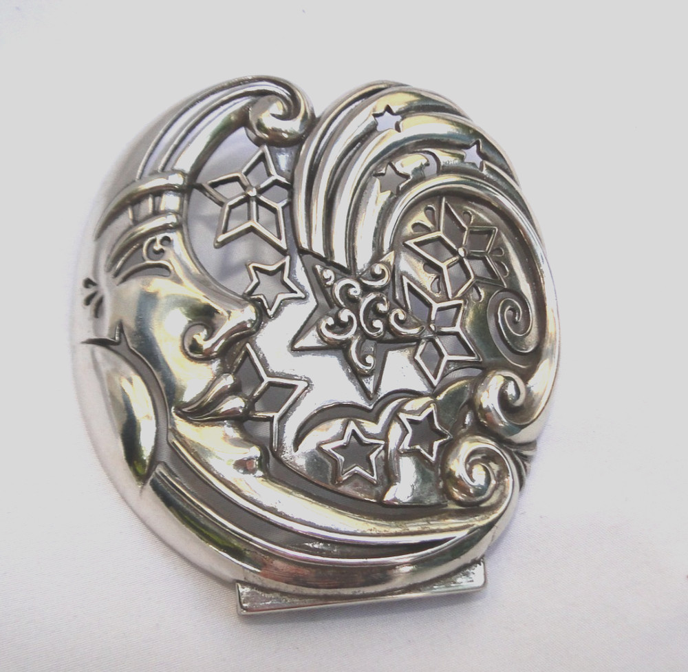 Brighton Celestial Moonlight Nightlight Moon Stars Silver Cover