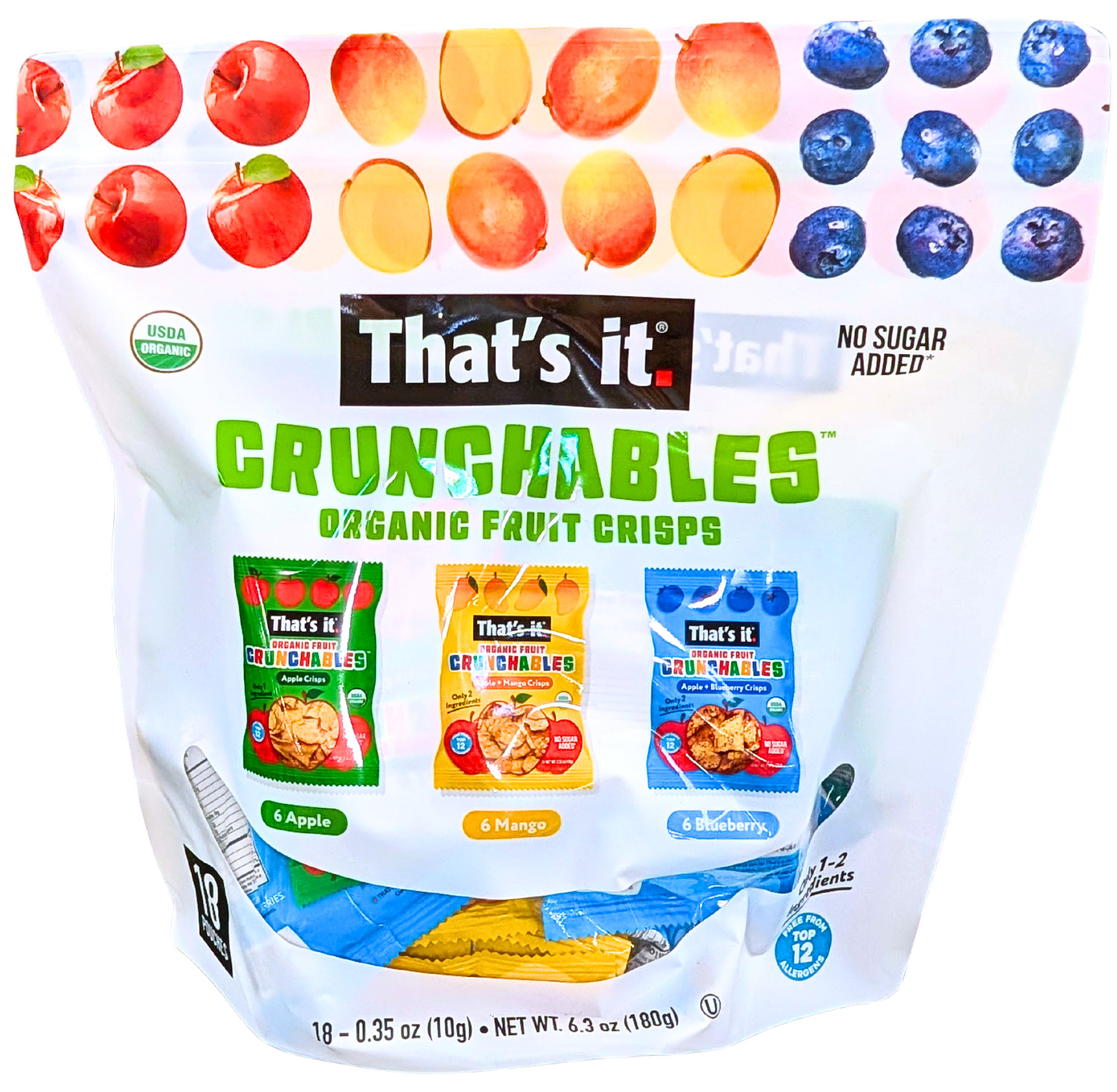 That's It Crunchable Organic Fruit Crisps Variety Pack 18 Packs EXP 06/2027 gallery