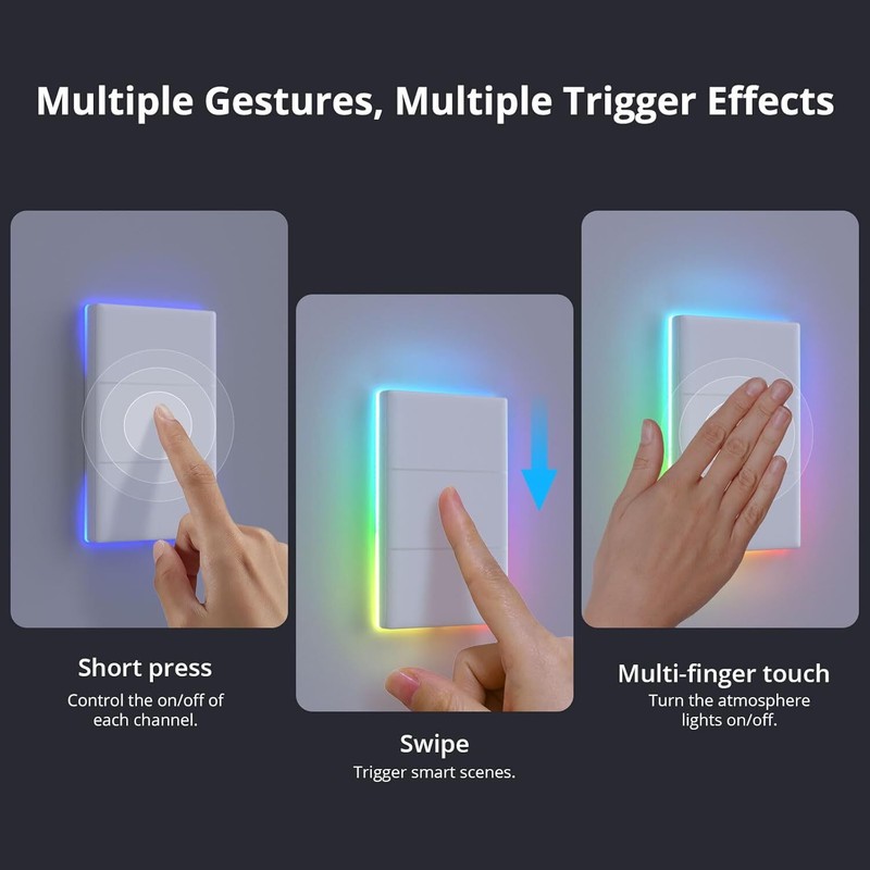 SONOFF TX Smart Light Switch, LED Backlight, 2.4GHz WiFi Smart Touch Wall Switch gallery