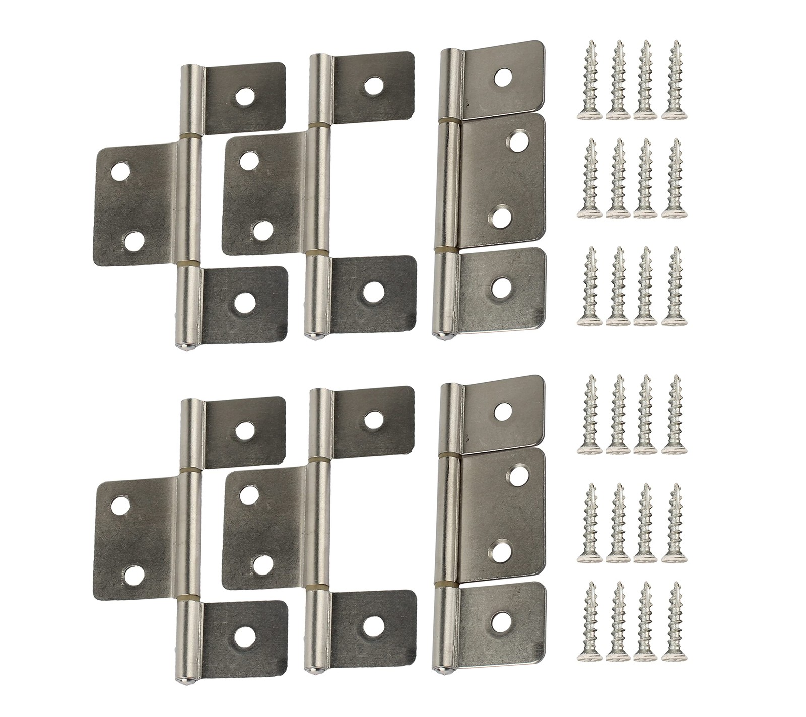 Three Leaf Non Mortised Hinge 3.46" Silver 1.51" Middle Leaf - For Mobile Home gallery