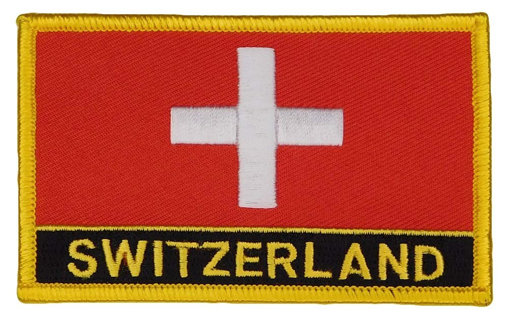 Pack of 3 Switzerland Rectangular Country Embroidered Iron On Patch FPR-226 gallery