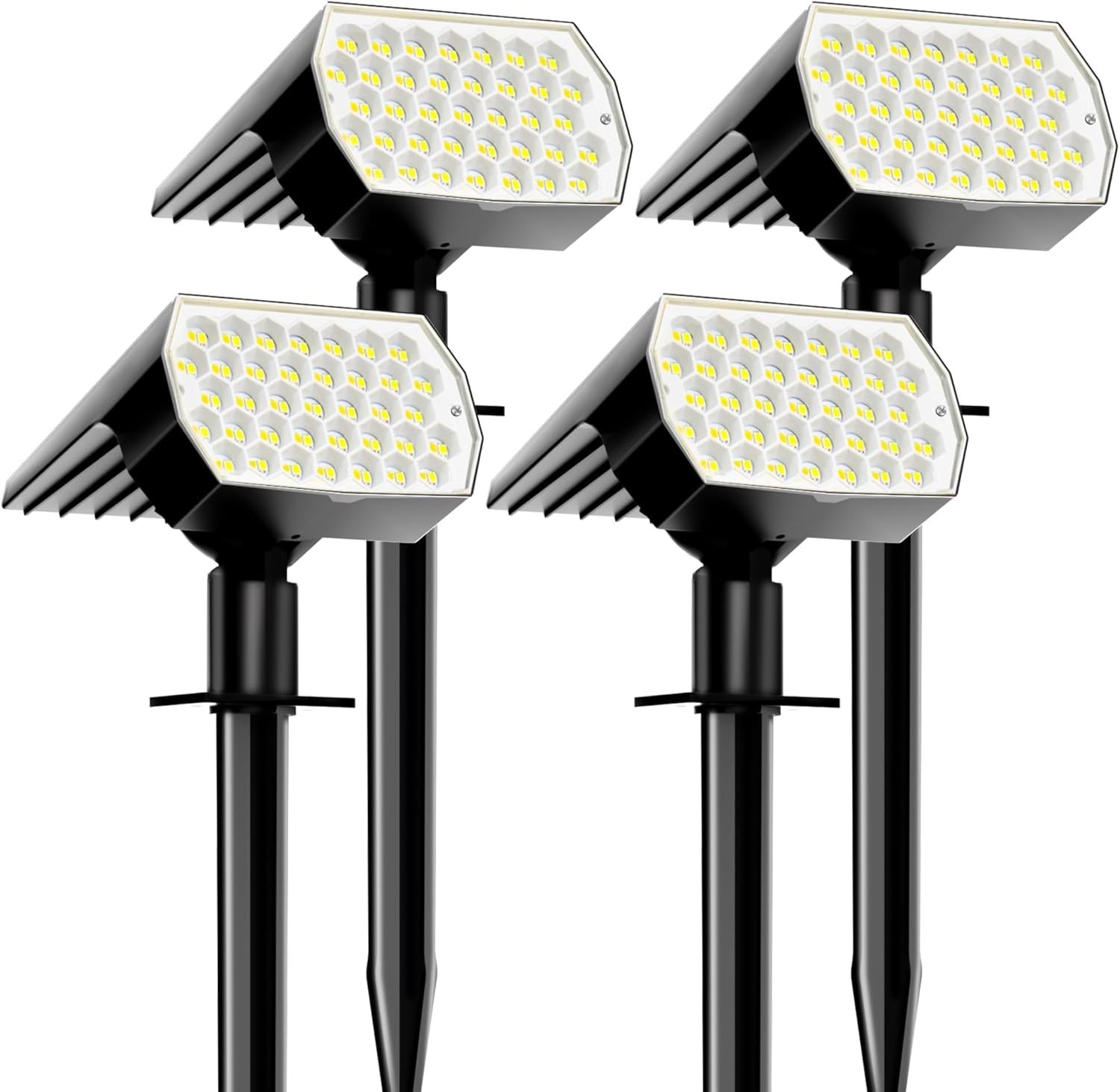 4 Pack Solar Spot Lights 72 LEDs, 3 Lighting Modes 2-in-1 Solar Landscape Spotli gallery