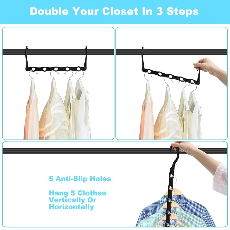 10 Pack Magic Hangers Space Saving Hangers Closet Space Saver Hanger Organizer gallery