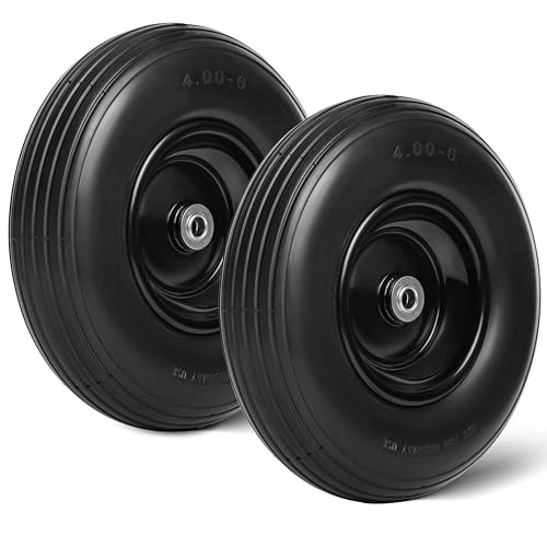 13 Inch 2 PCS Solid Flat Free Replacement Tires and Wheels Flat Free -2Packs gallery