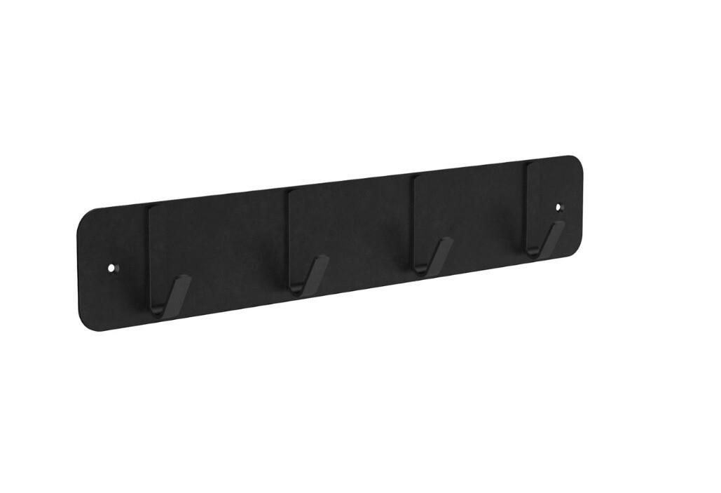 Project 62 Semplice Decorative Hook Rail Wall Hanger Black 4 Hooks gallery