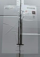 Frost Denmark Wishbone Coat Rack Hall Stand – Matte Black / Polished Chrome NIB
