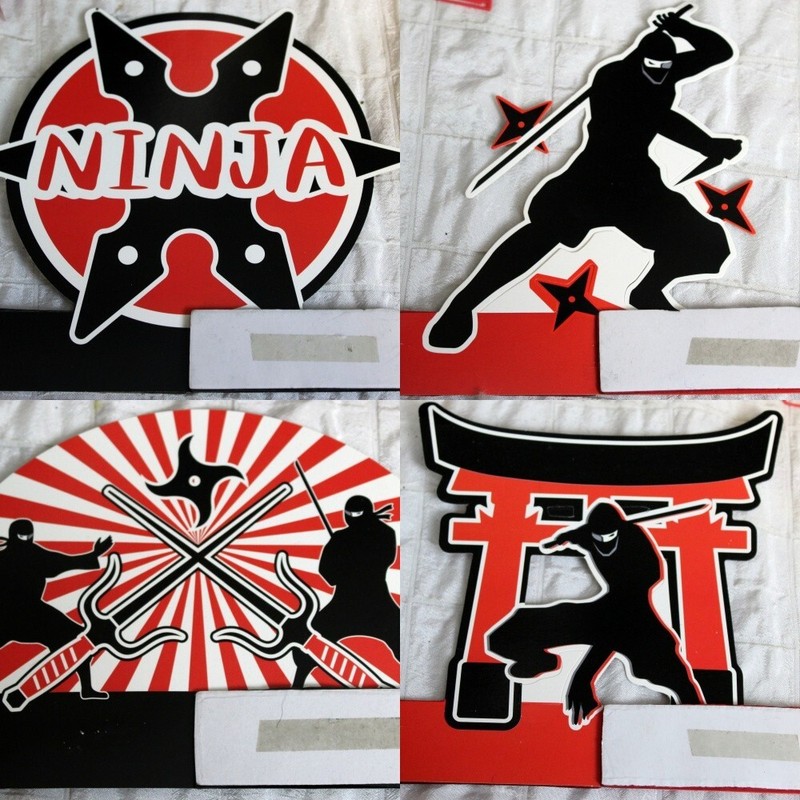 Ninja Birthday Party Kit Pack Set Table Decorations Balloons Knife Star Gear Toy gallery
