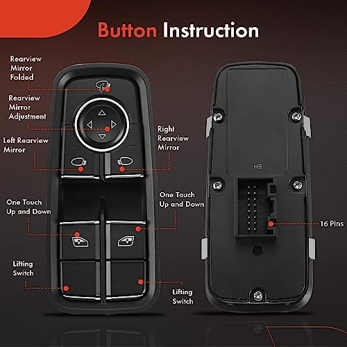 Master Power Window Switch Compatible with Porsche 911 2012-2019, 718 Cayman gallery
