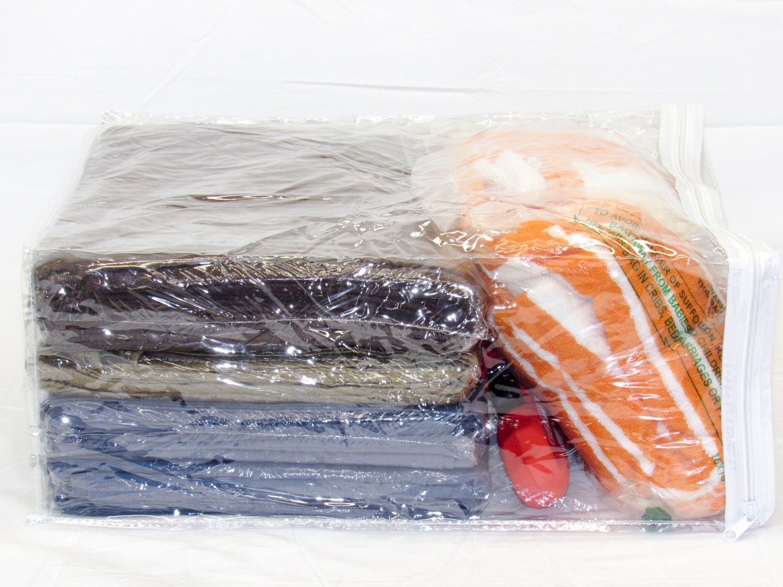 10-Pack Clear Vinyl Zippered Storage Bags 15 x 18 x 7 Inch gallery