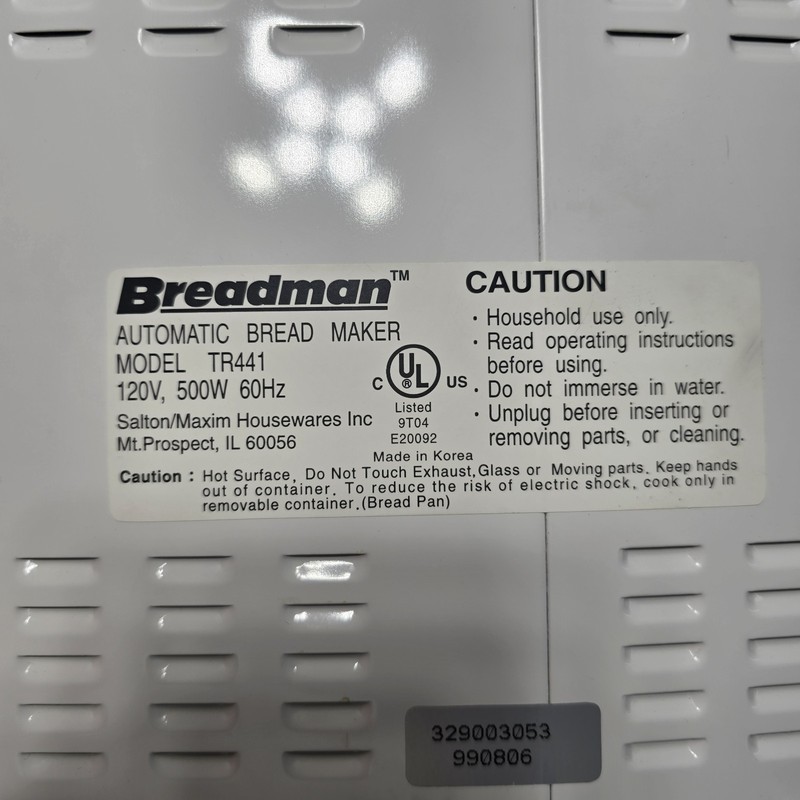 Breadman TR441 Bread Maker Heating Element Replacement Part 120V 500W OEM Tested gallery