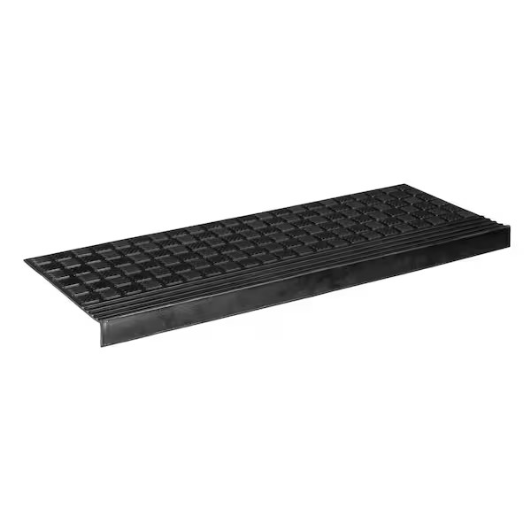 Waterproof Easy-Clean Indoor/Outdoor Black 10 in. x 25.5 in. Non-Slip Rubber Bul gallery